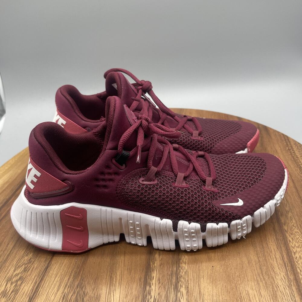 Nike Maroon and White Athletic Shoes